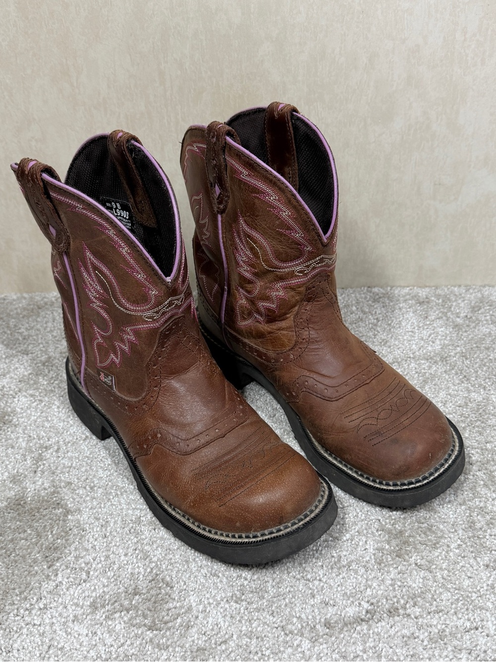 Justin Boots Women’s L9903 Gypsy Women's Western Boots Gemma Aged Bark 9B